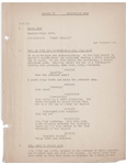 Moe Howard's 29pp. Script Dated February 1937 for The Three Stooges Film ''Back to the Woods'' -- With Original Writing on Back Cover -- Very Good Condition
